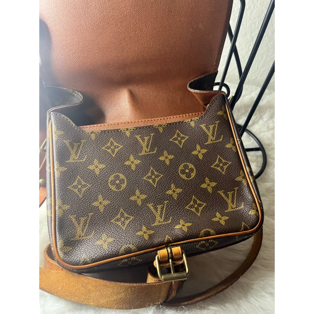 LOUIS VUITTON Cartouchiere GM Shoulder Bag Monogram Leather Brown France M51252